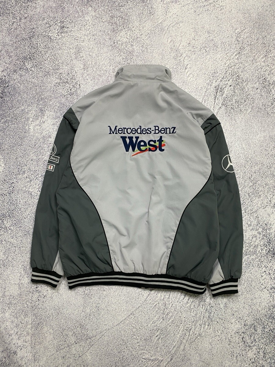 Mercedes Benz McLaren ジャケット グレー/ブラック Vintage Mercedes Benz McLaren F1 Racing Mens Jacket Y2K Hype Size