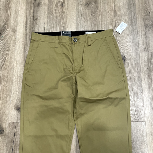 Pantalones Volcom Para Hombre Talla 34 Frickin Skate Chino Relajado Recto Caqui Oscuro 37x33 - Imagen 3 de 10