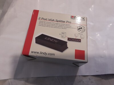 NEU Lindy 2 Port VGA Splitter Pro 350 MHz Videoauflösung. REF:L