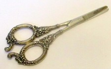 Antique STERLING SILVER GRAPE SHEARS Scissors UK England Birmingham