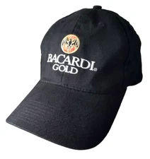 NEW BACARDI GOLD Rum NBA Hat Cap Black Embroidered Cotton Adjustable
