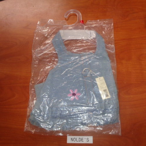 Dogg Pet Fashion Jean Dress Harness w/Pink Flowers Size: Small Sam 380 DS110 B1 - Picture 1 of 3