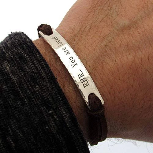 Blue Custom Engraved Memorial Bracelet – COPS SHOP