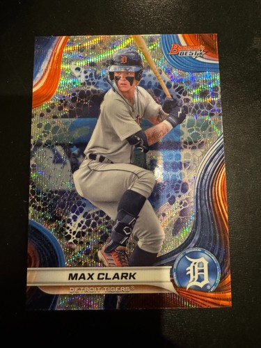 Max Clark 2024 Bowman's Best Wave Refractor Prospect Detroit Tigers