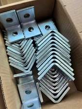 Strut Bracket 2-hole 90-D Steel Angle L Bracket 1-5/8 Strut Channel lot of 50