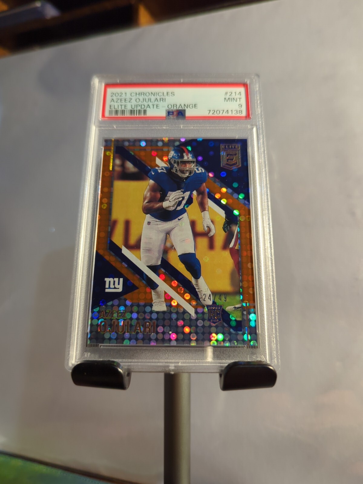 Azeez Ojulari Panini Chronicles Elite Update #214 Orange