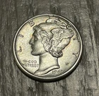 1943-D Mercury Dime, 10C, 90% Silver, BU Condition, Full Bands, SKU 70