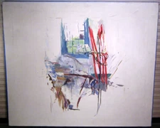 Original Expressionist Interior Room Design Oil Painting