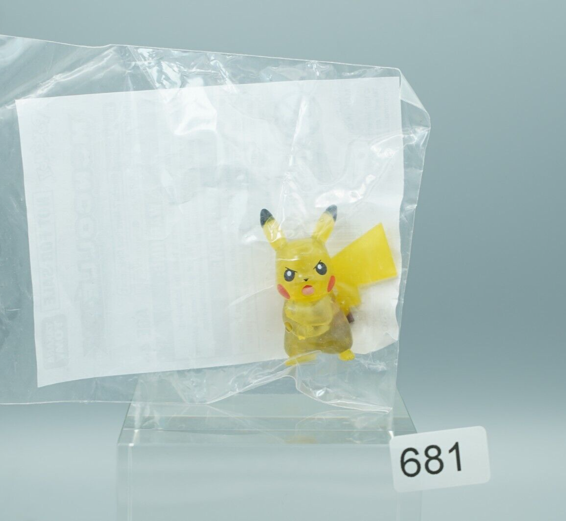 4cm Takara Tomy Pokemon Moncolle EX Pikachu Z Pose Mini Clear  