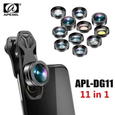 APEXEL APL-DG11 11 in 1 Universal Smartphone Lens Kit for iPhone 14 Samsung iOS