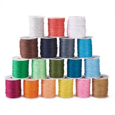 100 Yards 1mm Waxed Cotton Cord Thread Beading String Jewelry Braided Macrame