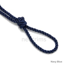 Twisted Cord Silky Barley Twist Satin Rope 6mm Thick Furnishing Piping 3Ply Trim