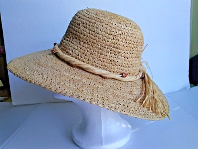 Cov-Ver Wide Brim Straw Sun Hat - Natural Tan One Size Deluxe Cov-ver Hat Natural Straw Fiber Wide Brim Straw  main image 3