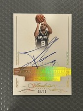 2014 Flawless Finishes GOLD Tony Parker Auto /10 On Card Spurs Autograph