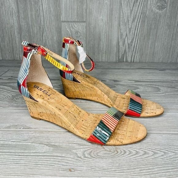 Vaneli Meres Dress Sandal shoes cork heel wedge shoes summer beach
