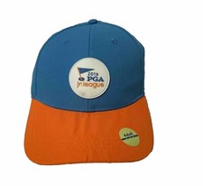 New PGA Jr League Golf Hat 2019 Adult Adjustable Fit Blue Orange Trucker Hat New