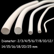 SILICONE RUBBER SPONGE STRIP WHITE CLOSED CELL CIRCULAR FOAM BACKER ROD SEAL