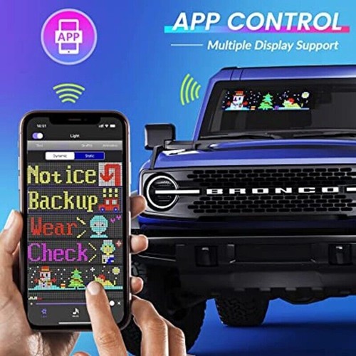 Scrolling LED Sign Matrix Panel Screen Blue-tooth APP Control for Shop Bar Car - Picture 21 of 24