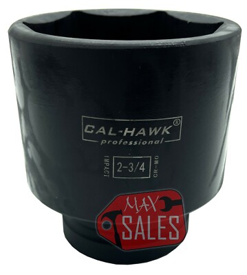 1'' Drive x 2-3/4''  IMPACT SOCKET 6 POINT Heavy Duty CR-MO