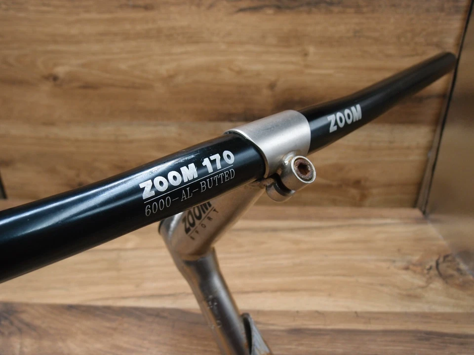 1990's MTB flat aluminium handlebar ZOOM 6000+ quill stem ZOOM steel - Image 2 of 4