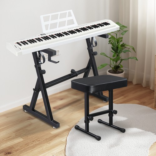 Adjustable Portable Heavy Duty Z Style Piano Stand and Bench for 54-88 Key - Picture 11 of 11