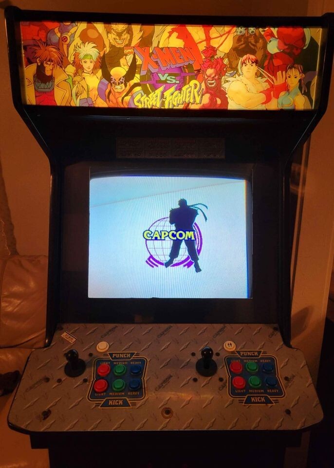 1996 Capcom X-Men vs Street Fighter Arcade Machine with 1996 Capcom X-Men vs Street Fighter Arcade Machine with