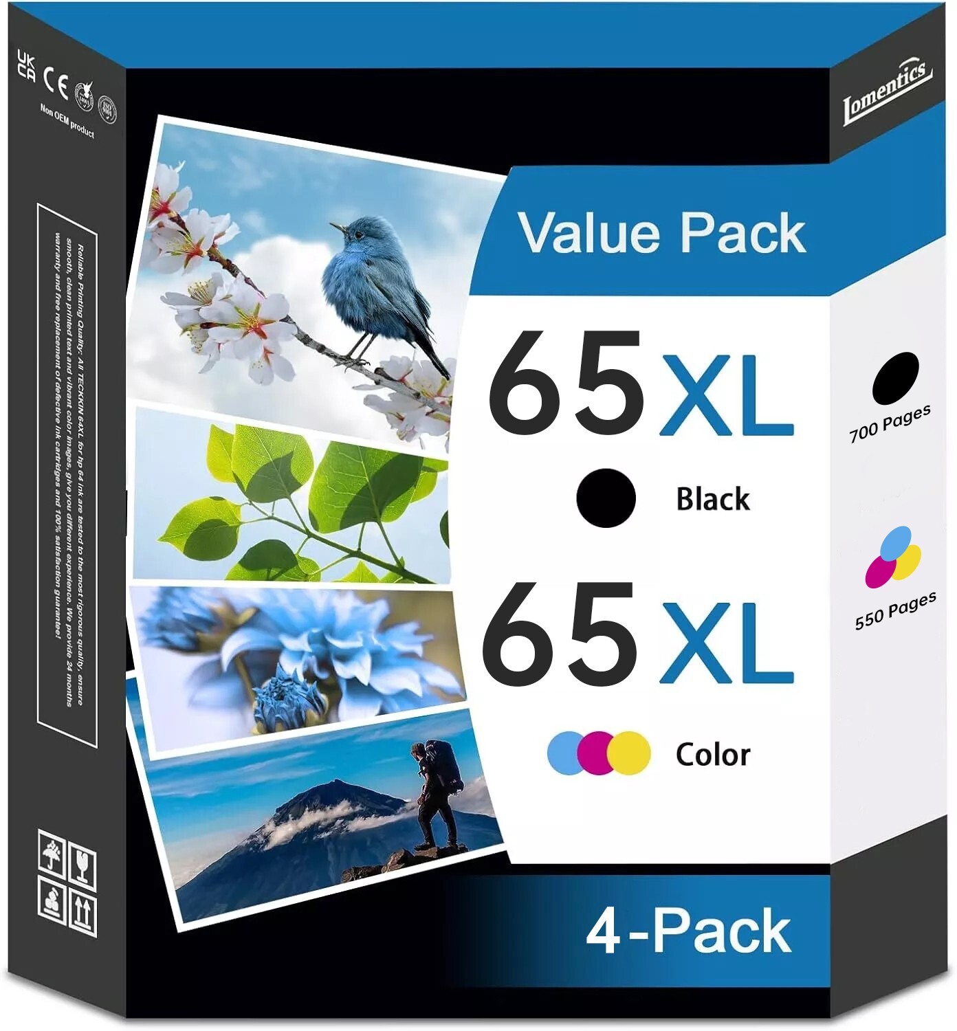 65XL Ink Cartridges 65 XL Replacement for HP 65 AMP 100 120 DeskJet 2620-image