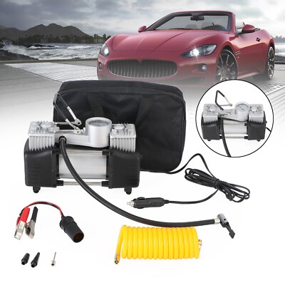 Heavy Duty Electric Air Tire Pump 12V Inflator Auto Car Truck Compressor 150PSI.