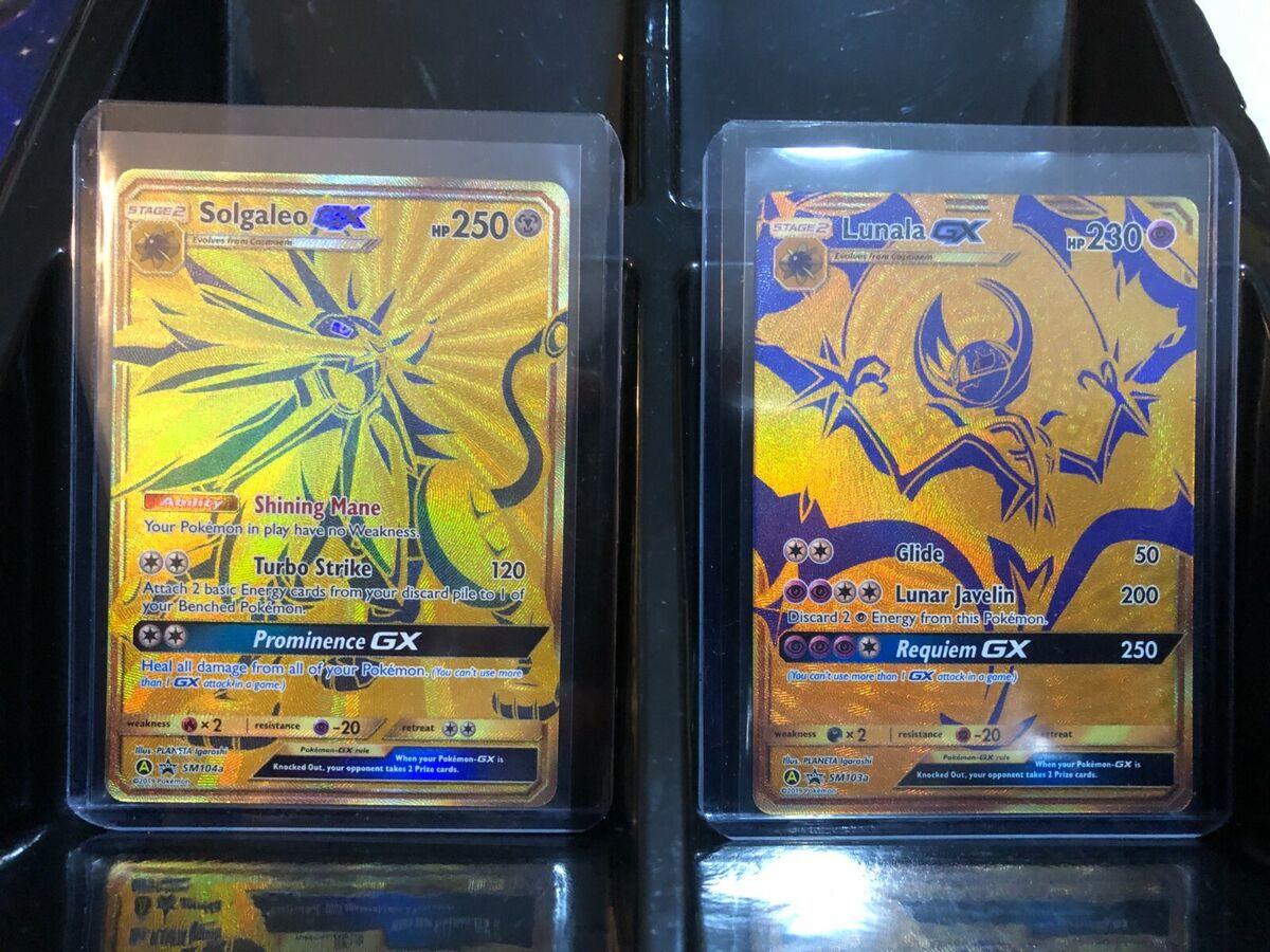 PSA 10 GOLD Solgaleo GX + Lunala GX Hidden Fates Promo SM103a SM104a $90.00  - PicClick