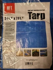 HFT Weather Resistant Light Duty 5.5' x 7.5' Polyethylene Tarp 4mil
