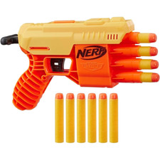 Image of Nerf Yellow-Orange Alpha Strike Fang QS-4 Dart Blaster Inc 10 Darts