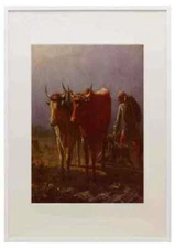 Troyon Constant Plowing A3 A4 Framed Print Picture