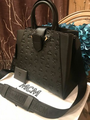 mcm monogram tote bag