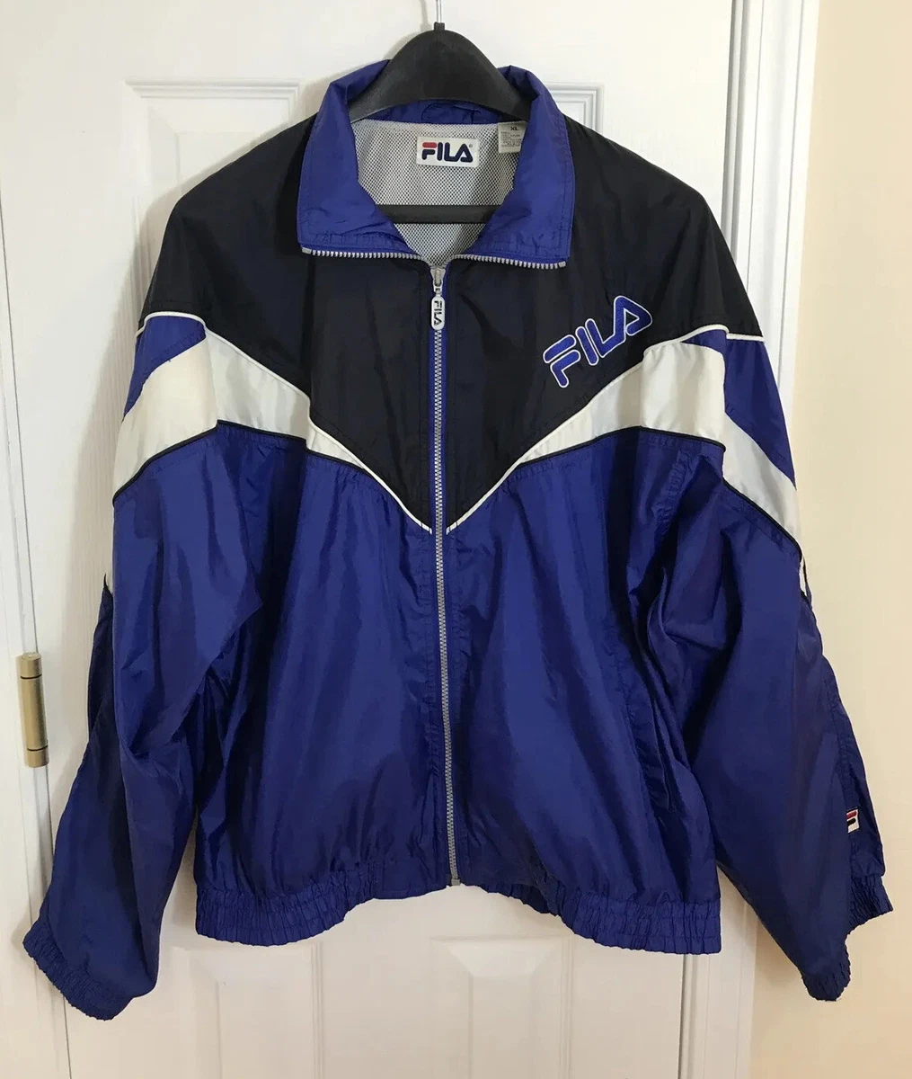 FILA Windbreaker Style Sport Zip Up Jacket Running Sports Men s Size XL 90s Y2K