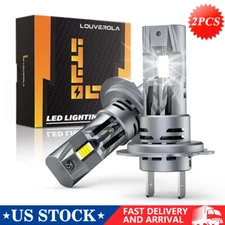 H7 LED Headlight Bulb Kit High Beam 6000K Cool White Bulbs Bright Lamp 2x