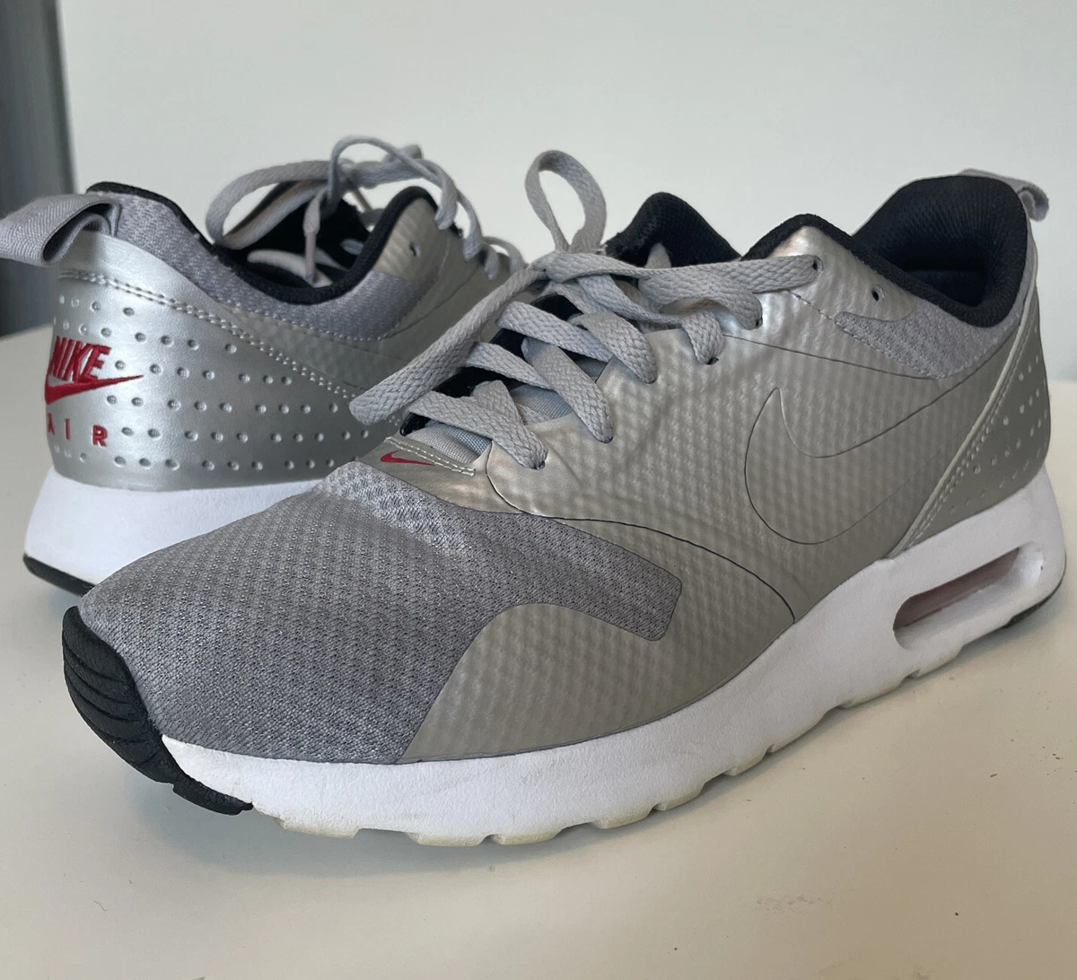 Overtreden Kwik Clan Size 8 - Nike Womens Air Max Tavas Metallic Silver Running Shoe | eBay