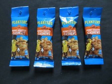 4 Bag Lot Of Planters Honey Roasted Cashews 1.5 Oz Each