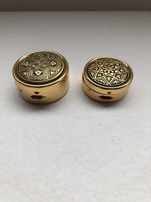 Damascene Lot of 4 Items 2 Pillboxes 2 Cuffs 24k Gold Genuine from Toledo Spain