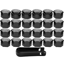 17mm For Any Cars Wheel Hub Nut Lug Bolts Caps Cover Protector Black Decoration 