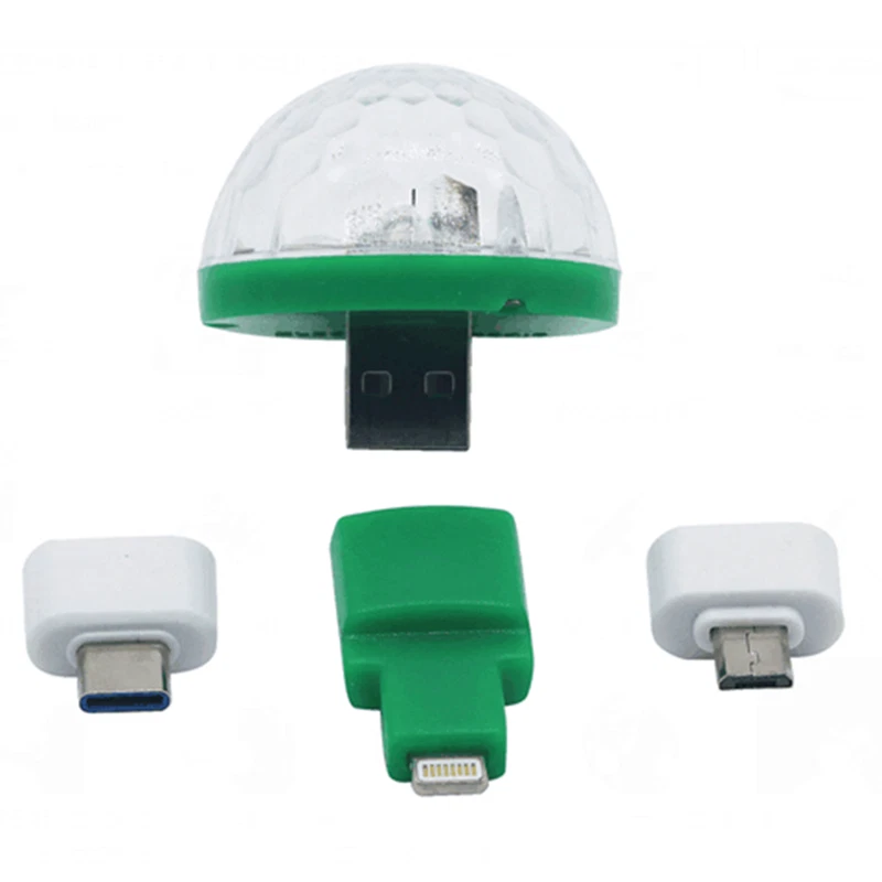 Mini Portable USB Stage Disco Light Magic Ball Lamp Party Club for Mobile Phone - Image 4 of 4