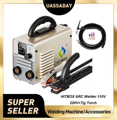 140A ARC Welder &Tig torch, MMA ARC LIFT TIG Welding Machine, 110/220V HITBOX