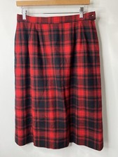 Vintage Pendleton Womens Wool Skirt Size 14 Christmas Plaid Holidays School Girl