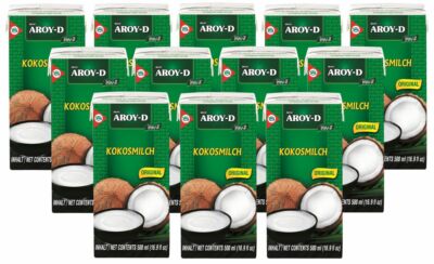 [ 12x 500ml ] AROY-D Kokosmilch Kokosnussmilch Cocosmilch KV