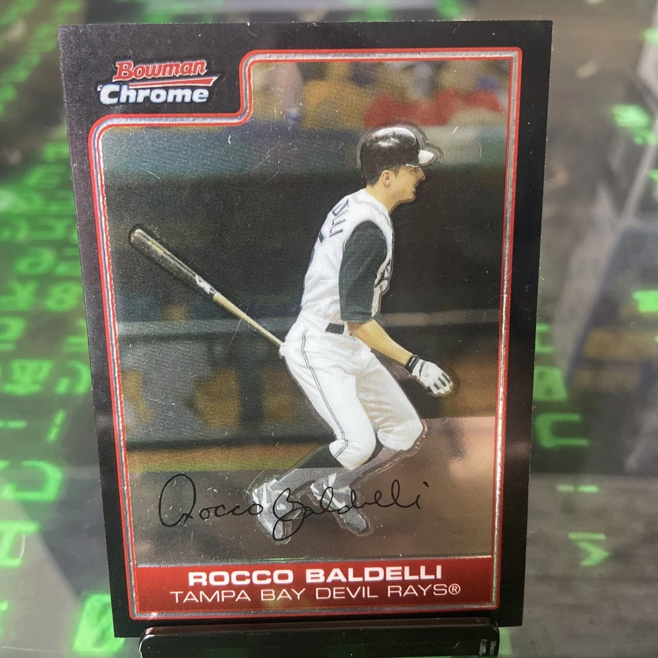 2006 Bowman Chrome REFRACTOR #180 Rocco Baldelli TAMPA BAY DEVIL RAYS - Image 2 of 4