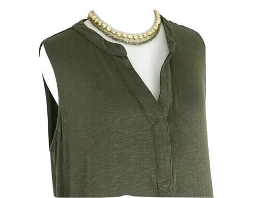 SUNDAY IN BROOKLYN Brown/Ivory Sleeveless Hi-Low Top, Size 4 - Picture 3 of 7