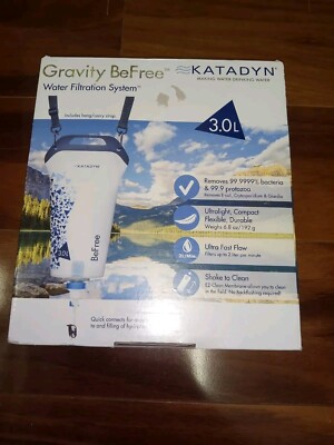 Katadyn Gravity BeFree 3.0L Water Filter, Fast Flow, 0.1 Micron EZ Clean Memb...