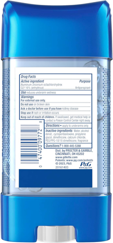 Gillette Advanced Clear Gel Antiperspirant Cool Wave 5 Pack of 3.8 Ounce Net ... - Picture 8 of 12