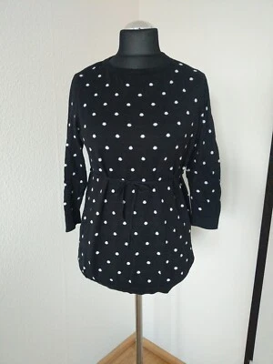 Yessica Damen Pullover 3/4 Arm Größe M schwarz weiß Punkte - Bild 1 von 4
