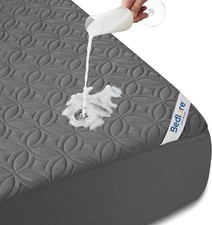 BEDLORE Waterproof Mattress Protector, Queen Size Mattress Pad Noiseless with De