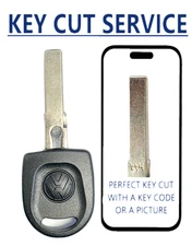 KEY CUT SERVICE + VW HU66T24 Volkswagen 2006-2013  Transponder Chip Key 48 CAN